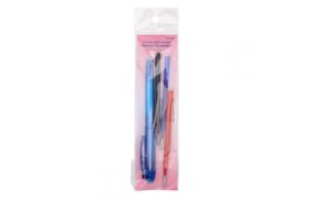 410109 ручка для ткани термоисчезающая с набором стержней (белый/розовый/чёрный/синий) бс купить по цене 250 руб - в интернет-магазине Веллтекс | 